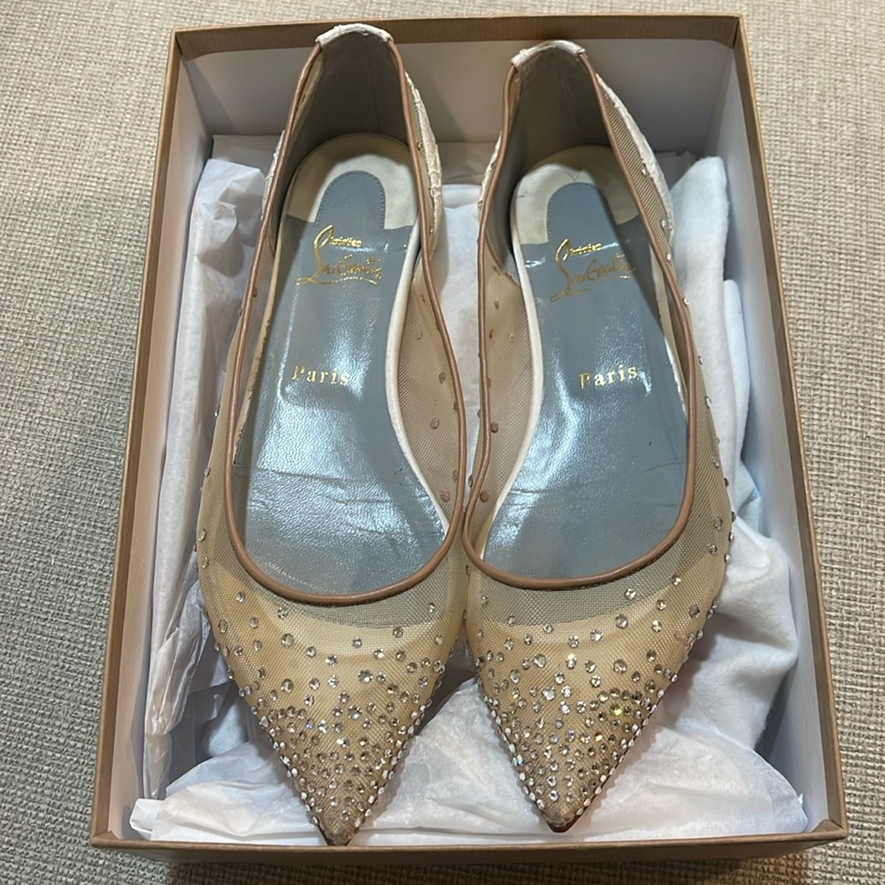 Christian Louboutin Crystal Flats